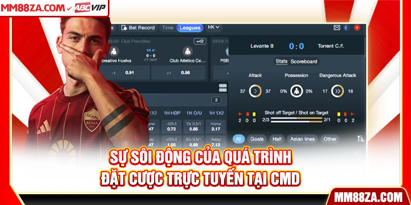 Sự sôi động của quá trình đặt cược trực tuyến tại CMD